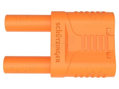 Conector banană 4mm punte stacabilă 32A 1kVAC portocalie foto