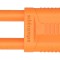 Conector banană 4mm punte stacabilă 32A 1kVAC portocalie