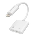 Cumpara ieftin Convertor audio digital Borofone BV11 pentru Lightning catre 2 porturi tip Lightning, alb