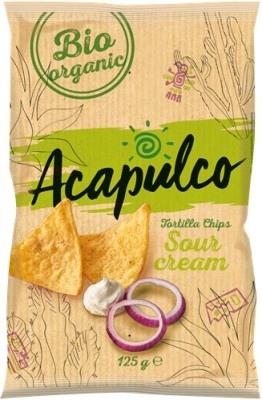 Chips cu Smantana Tortilla Bio Acapulco 125gr foto