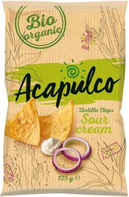 Chips cu Smantana Tortilla Bio Acapulco 125gr foto