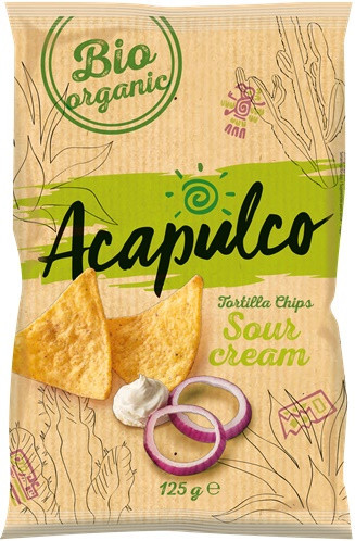 Chips cu Smantana Tortilla Bio Acapulco 125gr