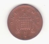 Marea Britanie 1 Penny 2005- Elizabeth II 4th portrait; magnetic