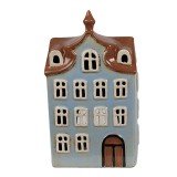 Cumpara ieftin Candela Casuta ceramica albastra maro 13x9x22 cm