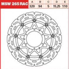 Disc frână flotant față, 320/94x5mm 6x110mm, diametru gaură de centrare 6,5mm, spacing 15,25 (contains holes for fitting ABS sensor) compatibil: HONDA