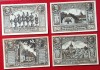 Germania LOT 4 notgeld 25 + 50 pfennig + 1 + 3 Mark Naugard aUNC / UNC **
