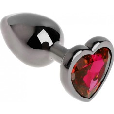 Dop Anal Dark Anal Plug Medium, Heart Shape, Rosu, Guilty Toys
