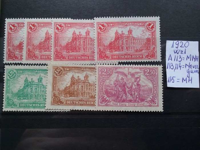1920-Germania-Complet set-MI=+112$-MNH+MH