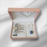 Set bijuterii albastre pentru damă, Oem