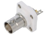 Conector BNC soclu mamă drept lipire panou