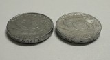 Lot 2 x 500 Lei 1999 Romania, ambele tipuri de scris pe muchie (A si B)