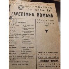 Revista Societatii Tinerimea Romana februarie 1932