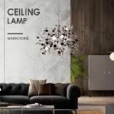 Candelabru Modern, CAPRICIO Allegro, 2xE14, Diametru 40cm, Crom Lucios, Inaltime Reglabila, Alessandro DESIGN