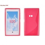 Husa Silicon S-Line Roz Nokia Lumia 920 - Protectie Premium, Flexibila