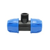 Teu compresiune 90&deg; cu filet exterior 32 mm x 1&rdquo; PN16 pentru irigatii