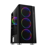 Cumpara ieftin Carcasa Spacer Rainbow, ATX, Mid Tower NEGRU