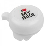 Sonerie Bicicleta I Love My Bike, Alba - Claxon Ciclism