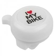 Sonerie biciclete I Love My Bike, culoare alb Cod:AWR1634