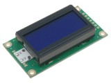 Afişaj LCD Alfanumeric 8x2 RAYSTAR - Fundal Albastru, Iluminare LED