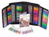 Set 242 piese, Pixuri cu gel multicolor + Rezerve + Carte de colorat + Penar