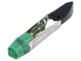 Lampă LED verde T5,5 28VDC 28VAC plastic 3mm