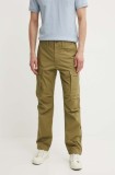 G-Star pantaloni bărbați, culoarea verde, cu fason cargo, D24309-D308