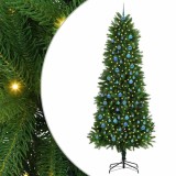 vidaXL Brad de Crăciun cu 300 LED cu suport Verde 240 cm PE 3396356
