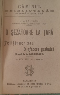 Teatrul scolar (Trimisul lui Dumnezeu; O șezătoare, I. C. Luncan, interbelic) foto