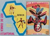 BC439, Guinea Ecuatoriala 1977, colita masti africane