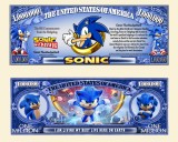 !!! SUA = FANTASY NOTE (TJ6) = DESENE ANIMATE : SONIC THE HEDGEHOG - 2024 - UNC