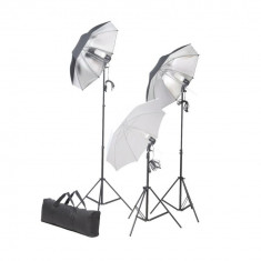 Set lumini studio 24 W cu trepiede &amp;amp;amp; umbrele foto