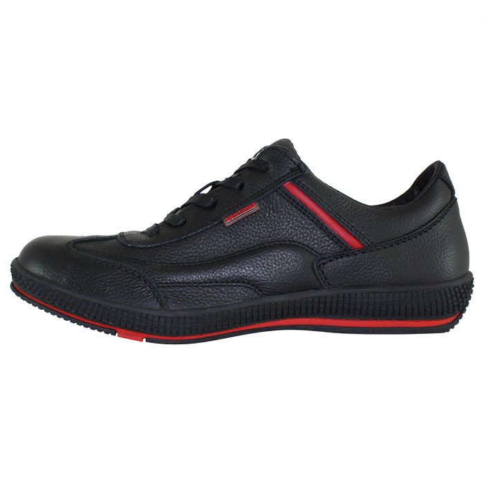 Pantofi piele naturala sport barbati - negru, rosu, Bit Bontimes -  B7706Ripon-Negru-Rosu-43 | Okazii.ro