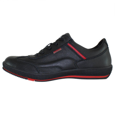 Pantofi piele naturala sport barbati - negru, rosu, Bit Bontimes - B7706Ripon-Negru-Rosu-45 foto