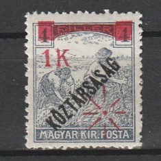 1K/4 Filler Arato Magyar Kir. Posta - zona Timisoara III 1919