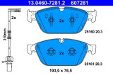 ATE 13.0460-7281.2 set placute frana,frana disc