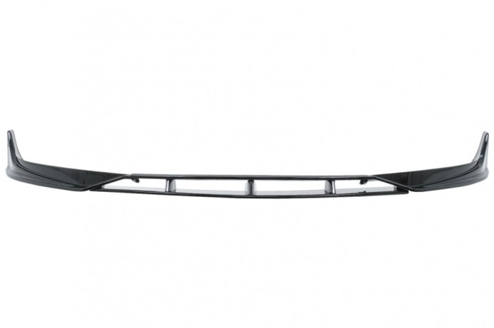 Pachet Exterior Complet de Extensii Tesla Model 3 (2017-up) Prelungire Bara Fata cu Difuzor de aer si Eleron Negru Lucios Performance AutoTuning