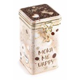 Cumpara ieftin Cutie depozitare cafea inchidere ermetica metal cm 9 x 9 x 17 H