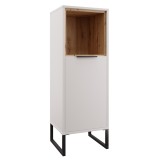 Cumpara ieftin Dulap DTD alb stejar artisan Cubo 38,4x35x110,4 cm