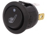 Rocker SPST 2 ON-OFF 20A/14VDC Negru cu LED 50m&Omega;