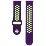 Cumpara ieftin Curea silicon, compatibila Amazfit Active, telescoape Quick Release, Violet/Verde