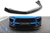 Spoiler Maxton Design versiunea 1 potrivit pentru bara frontala a Porsche Macan MK1 2014-2018, lac negru Performance AutoTuning