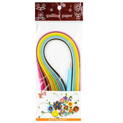 Hartie pentru Quilling cu ac, 19 culori, grosime 5 mm, lungime fasie 39 m foto