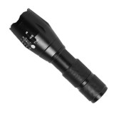 Lanterna power bank led, flippy, incarcare usb, raza 300m, 5w, model t9 telescopic 14.7 -15.7 cm, functie zoom si incarcare telefon, negru