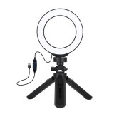 L Ring LED PKT3058B, 4,7 inchi, USB, 3 moduri reglabile, pentru YouTube Live Tra