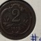 AUSTRIA 2 HELLER 1912 cupru