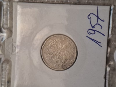 6 pence 1957 foto