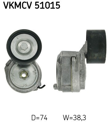 SKF VKMCV 51015 rola intinzator,curea transmisie foto