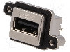 Conector USB A, in&amp;#351;urubare, pt. montare pe panou, AMPHENOL - MUSB-A511-00