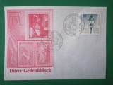 Plic filatelic cu D&uuml;rer‑Gedenkblock și obliterări Fellbach 1980 &ndash;A45
