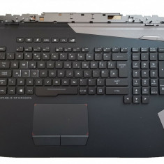 Carcasa superioara cu tastatura palmrest Laptop, Asus, ROG G703, G703G, G703GI, G703GX, G703GS, G703VI, GZ755GX, 90NR0091-R31UK0, cu iluminare, layout